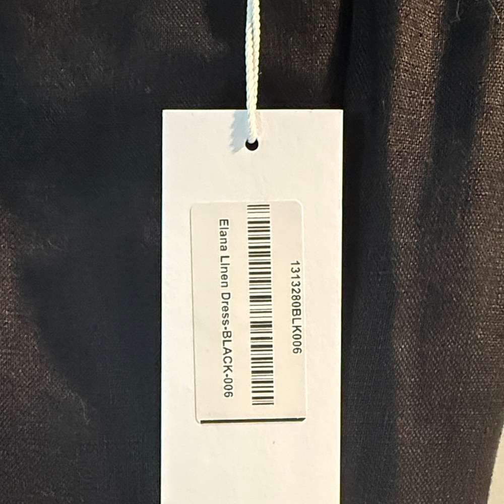 NWT Reformation Eliana Dress - Black Linen with Cream Lace - Picture 6 of 6